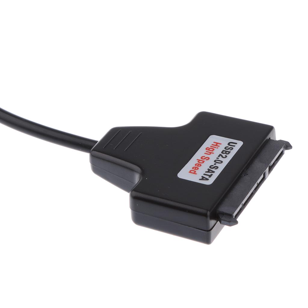 USB 2.0 to SATA 22Pin Adapter Y-Cable with USB Power Cable for 2.5" SATA SSD