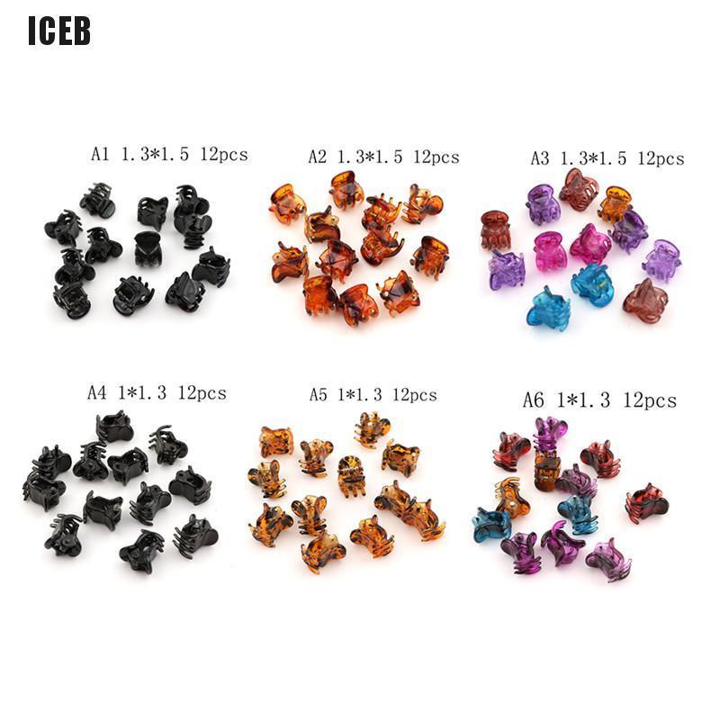 Set 12 Kẹp Tóc Nhựa Màu Đen