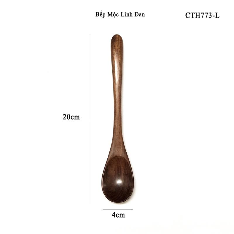 Thìa/Muỗng gỗ Trắc/Cẩm cỡ lớn (20cm) decor, xúc gia vị, ăn uống siêu sạch (CTH773)