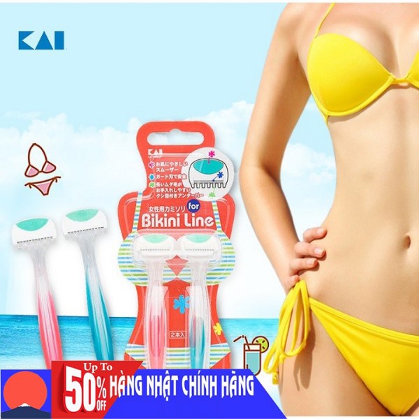 Set 02 chiếc dao cạo vùng kín Bikini Line lưỡi dao sắc bén giúp cạo sạch nhẹ nhàng - nội địa Nhật Bản