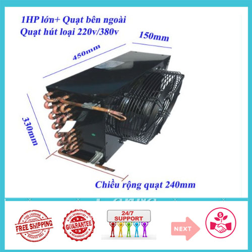 DÀN NÓNG COIL FNA 1.6/8.4 1HP lớn KÈM QUẠT 75W SỬ DỤNG TRONG ĐIỆN LẠNH VÀ CÁC THIẾT BỊ LÀM LẠNH