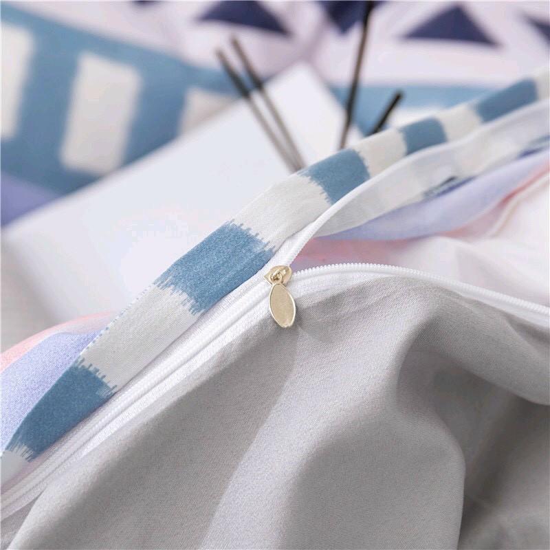 Bộ chăn ga Cotton thổ cẩm tím lạ mắt mâu mới - Hàng nhập khẩu