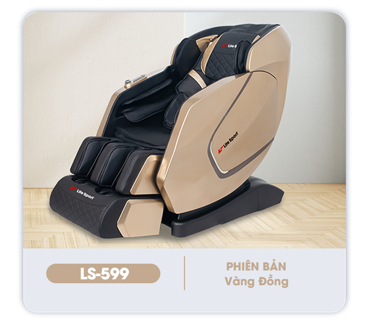 Ghế massage Life Sport LS-599 vàng gold