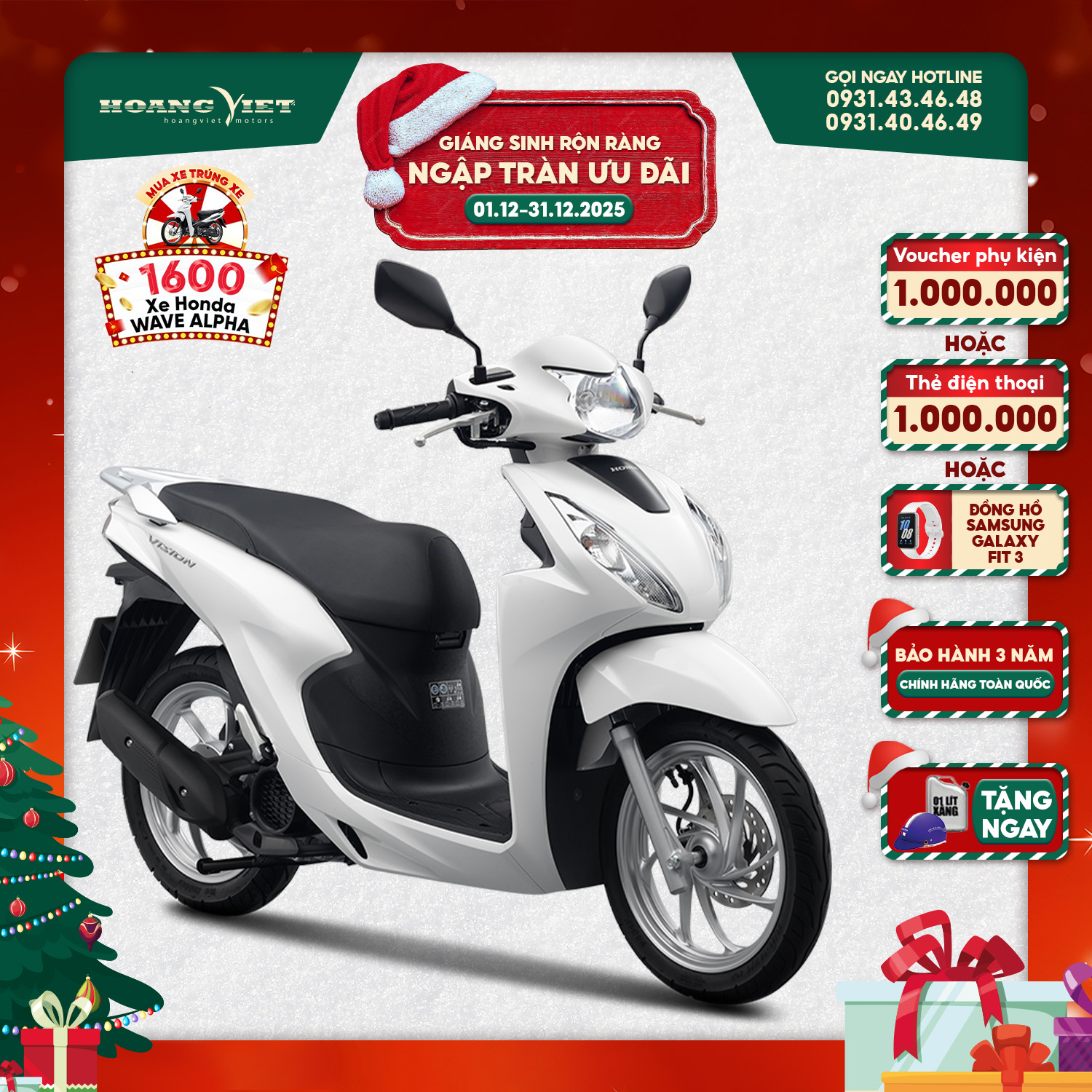 Xe Máy Honda Vision 2025 - Phiên Bản Tiêu Chuẩn