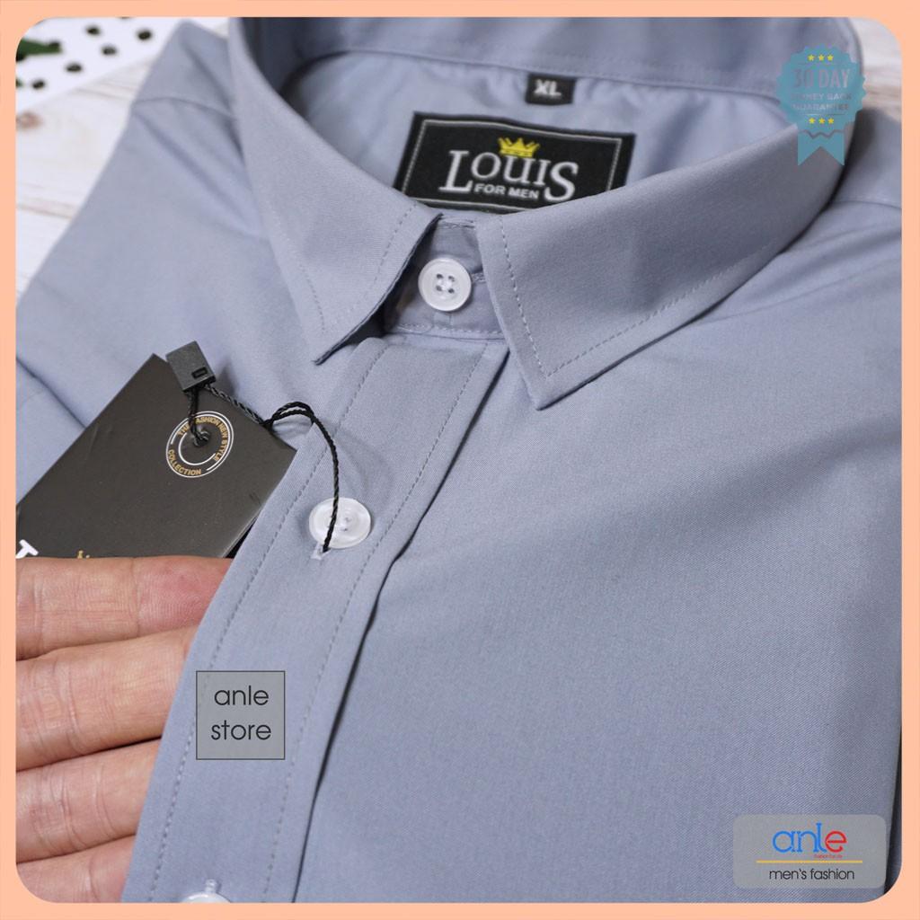 Áo sơ mi nam Công sở Ngắn tay sơ mi nam form Hàn Quốc SlimFit Cotton Lụa cao cấp xuất khẩu - Anle Store