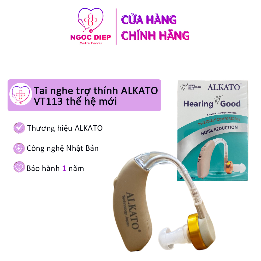Máy trợ thính gài tai ALKATO VT-113 - Tai trợ thính cho người bệnh - Hàng chính hãng