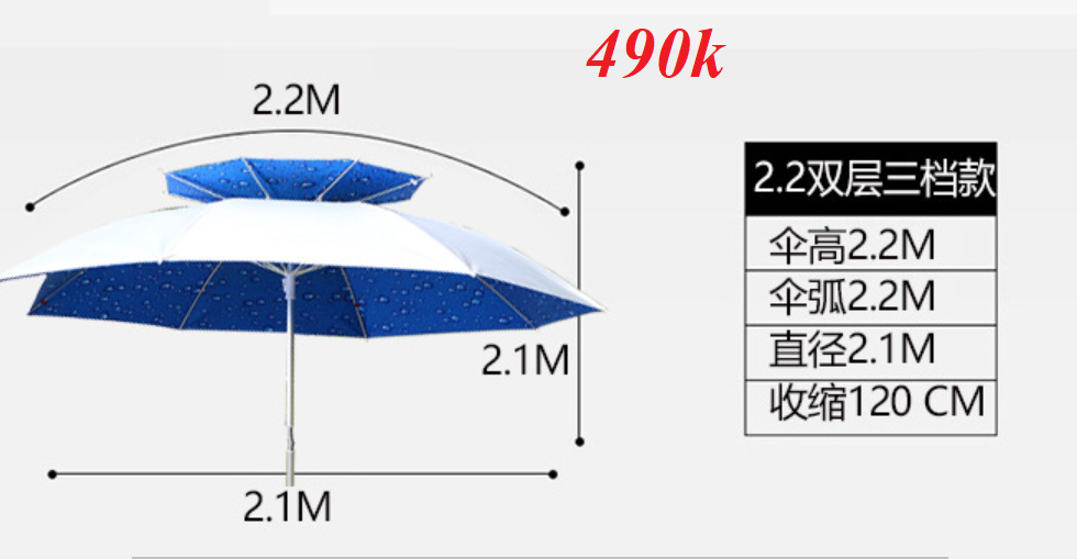 Ô câu cá 1,8m 360 độ