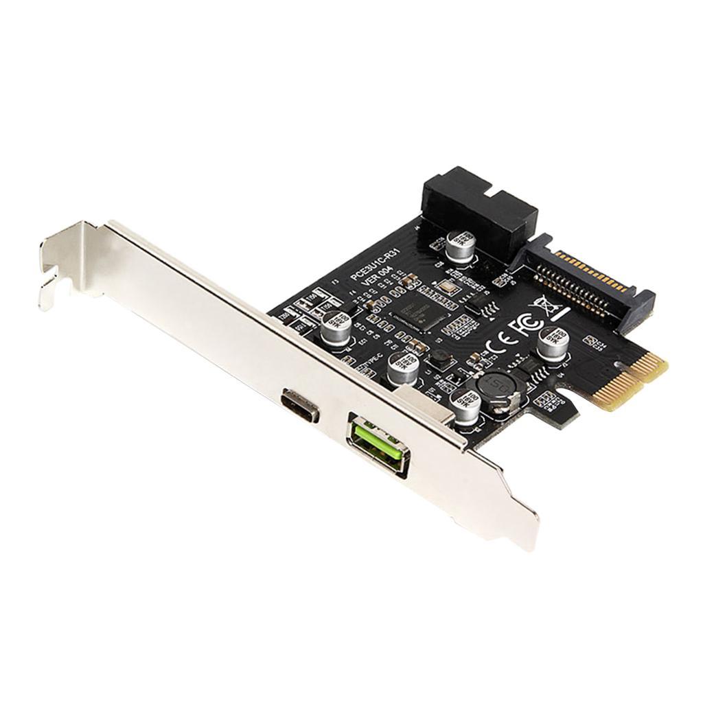 PCI-e To USB3.1 Type-C Expansion Card /  To USB 2.4A Fast Charge+19PIN