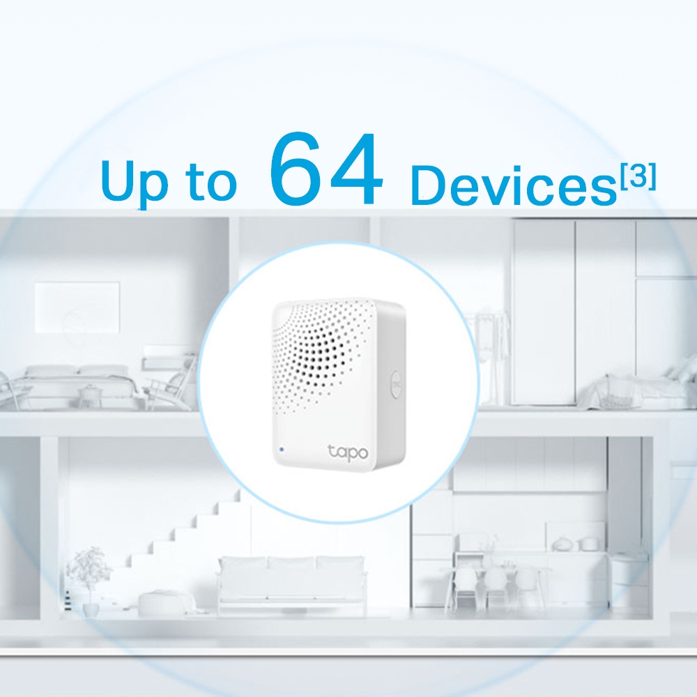 Hub thông minh TP-Link Tapo H100 | Có chuông báo | Chuông cửa thông minh | Kết nối tối đa 64 thiết bị | Bảo hành 2 năm