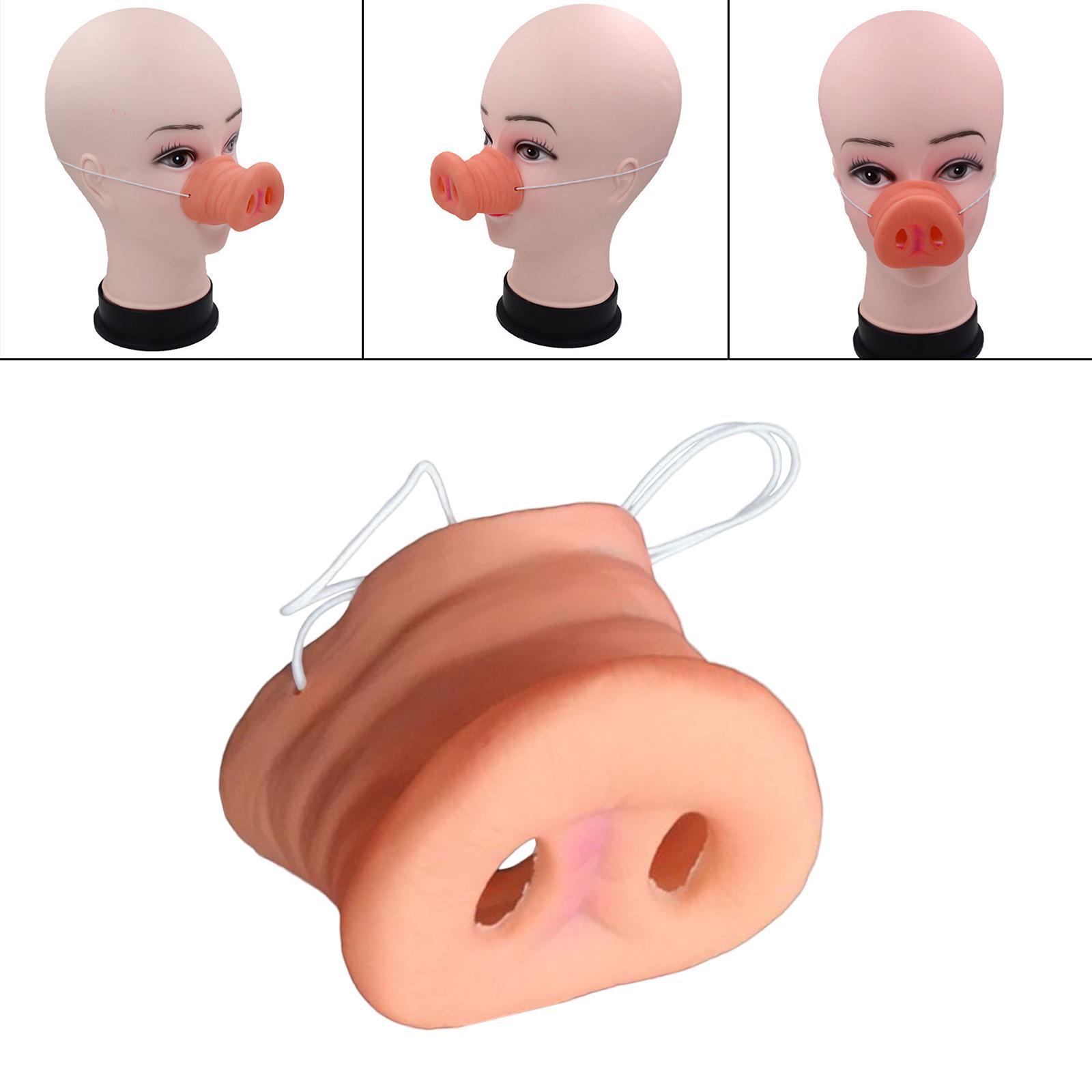 Simulation Pig Nose Prop Costume Accessory Dress up Cosplay Rubber Animal Hog Snout for Girls, Boys, Halloween, Festival, Role Play, Party