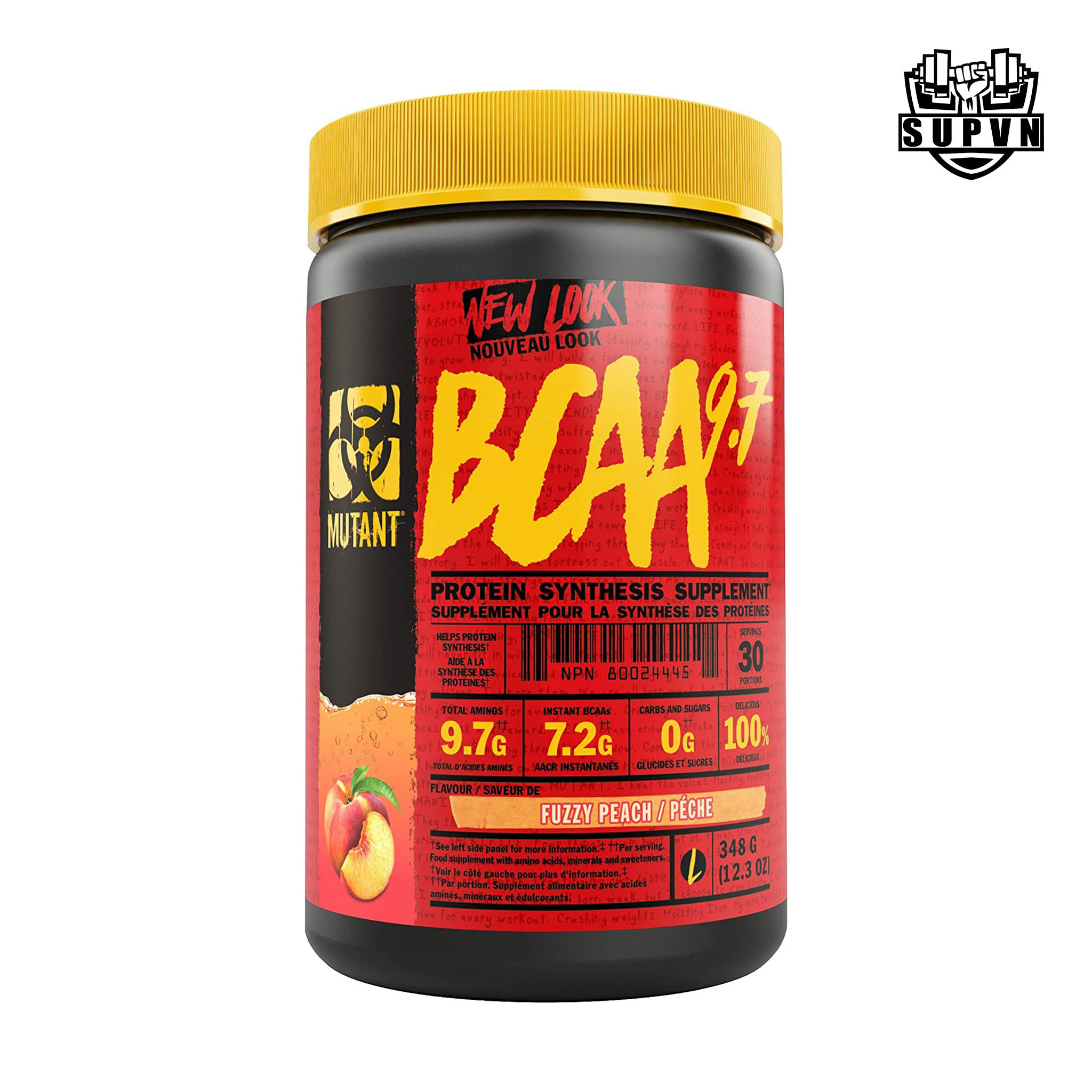 Mutant Bcaa 9.7 - Hỗ trợ phát triển cơ bắp và phục hồi cơ, chống dị hóa cơ 30ser - Fuzzy Peach