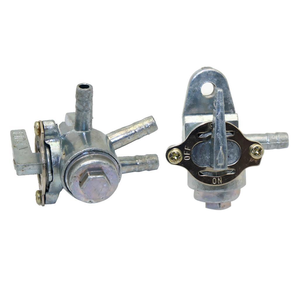 2pcs 3 Way Petcock Fuel Tank Shut Off Valve for ATV Motorcycle Dirt Bike