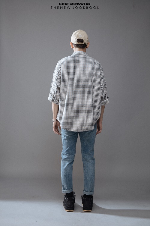 Áo Sơ Mi Nam Form Rộng Sọc Caro GOAT MENSWEAR