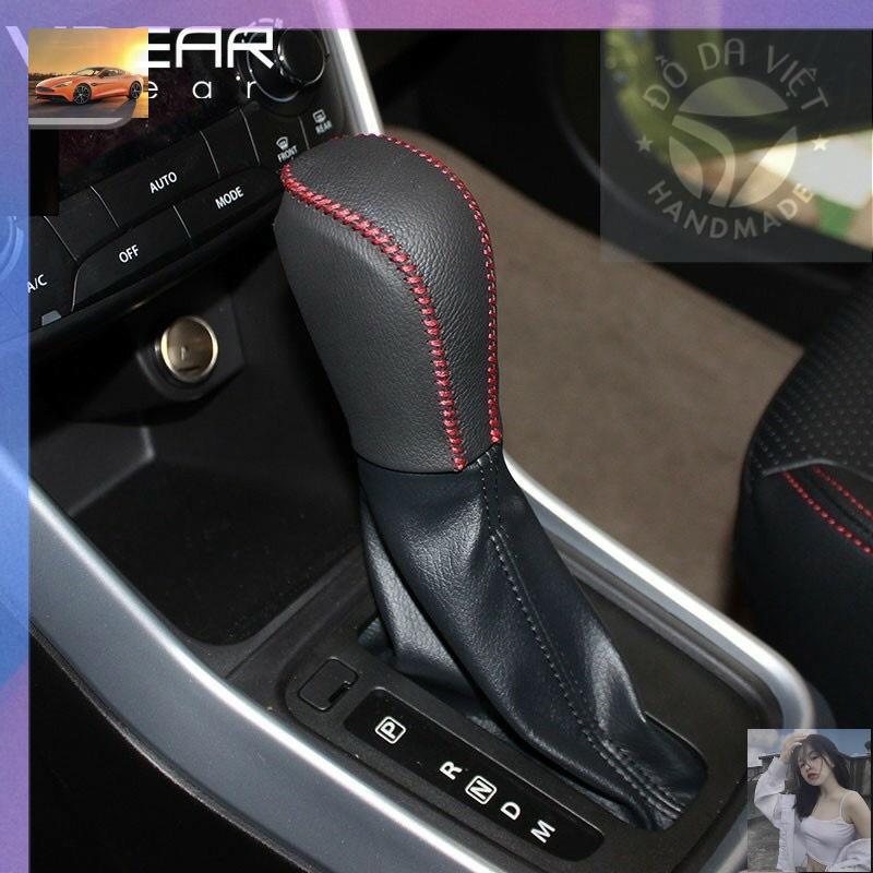 Bao da bọc cần số, tay phanh xe Toyota Raize, AVANZA, VELOZ 2021- 2023, da bò thật bảo hành 2 năm