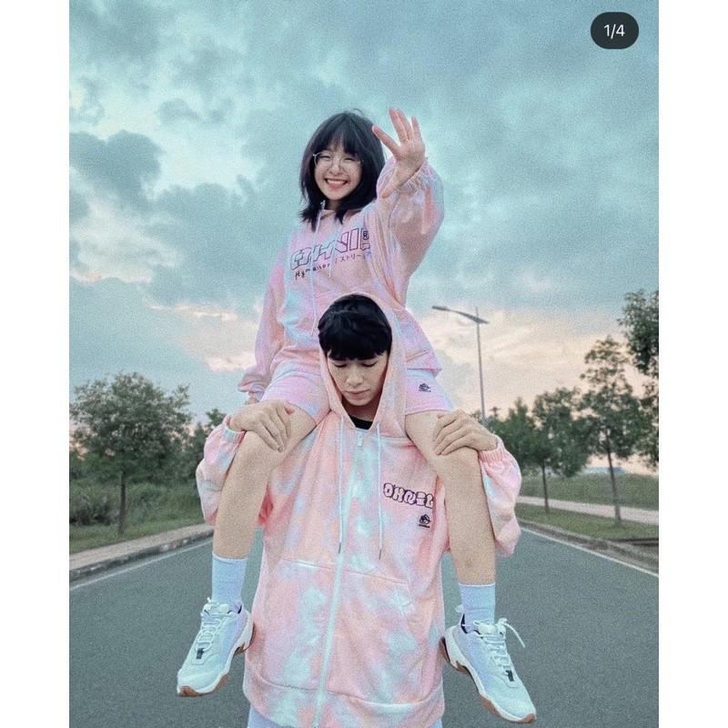 Áo Khoác Hoodie Vải Loang - unisex