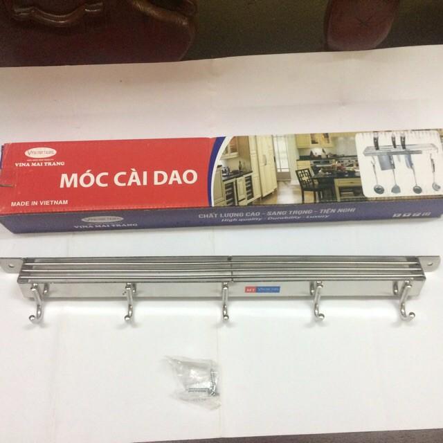 Kệ cài dao inox cao cấp có móc treo đồ siêu chắc và tiện lợi, không gỉ sét, không ăn mòn, dày bóng độ bền cao