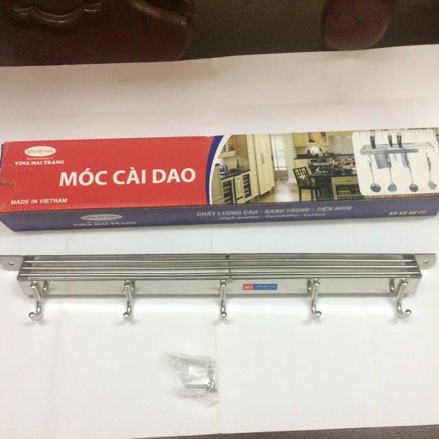 Kệ cài dao inox cao cấp có móc treo đồ siêu chắc và tiện lợi, không gỉ sét, không ăn mòn, dày bóng độ bền cao