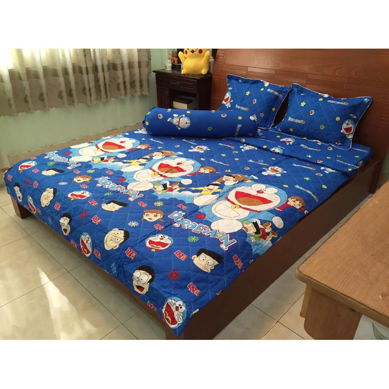 Bộ chăn ga gối hè chần gòn 1m6x2mx10cm nhiều mẫu