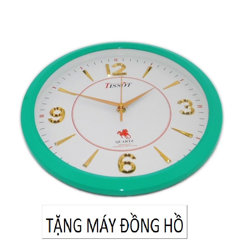 Đồng hồ treo tường S8 (Đen)+ Tặng máy đồng hồ