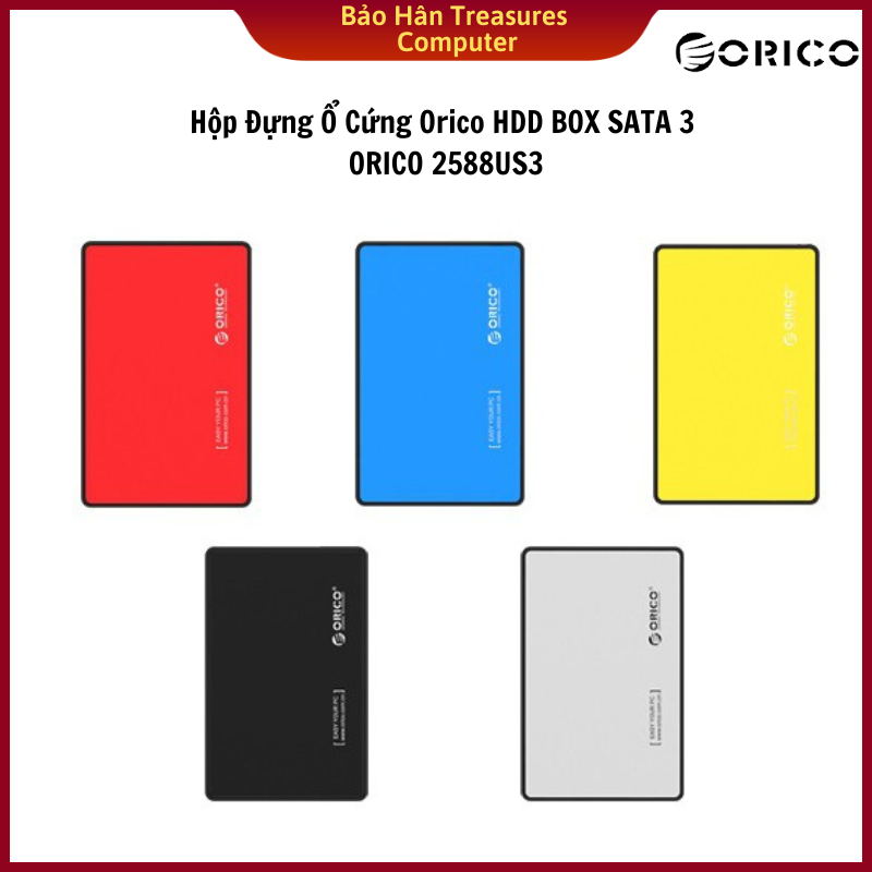 Hộp đựng ổ cứng 2.5" SSD/HDD SATA USB 3.0 Orico 2588US3 - Hàng Chính Hãng