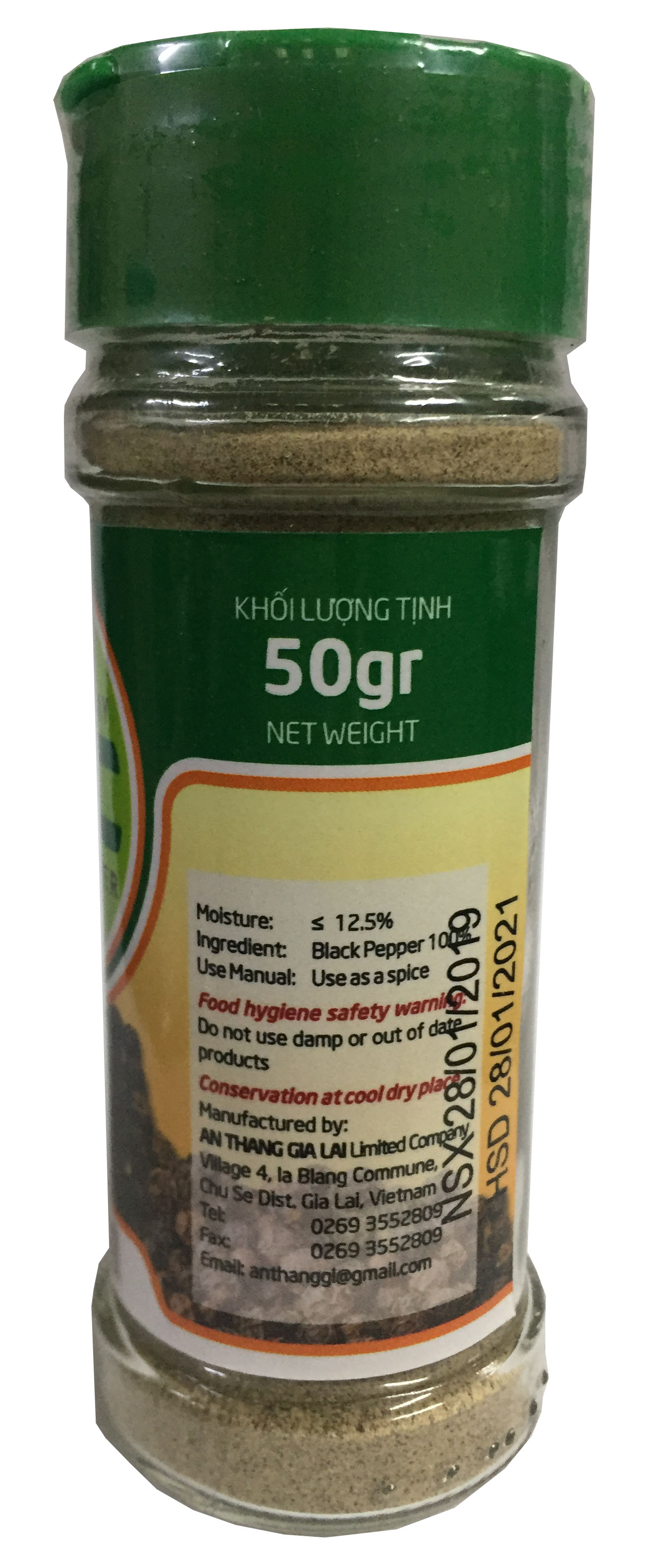 Tiêu đen xay ATC chai 50g