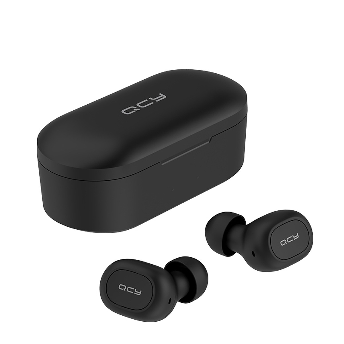 Tai Nghe Bluetooth Không Dây TWS Xiaomi QCY T2C V5.0 Màu Đen Có Dock tự sạc - Hàng chính hãng