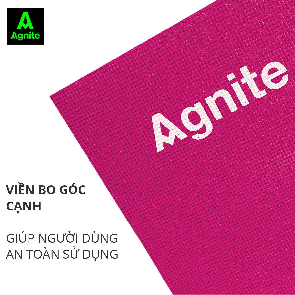 Thảm tập Yoga và GYM chuyên dụng dày 10mm kèm túi đựng Agnite - NBR nguyên khối, độ đài hồi tốt, chống lún - Chống trơn trượt, độ bám cao, ngăn ngừa hôi và ẩm mốc - Kèm dây buộc - Hàng chính hãng - EL108 / EL110