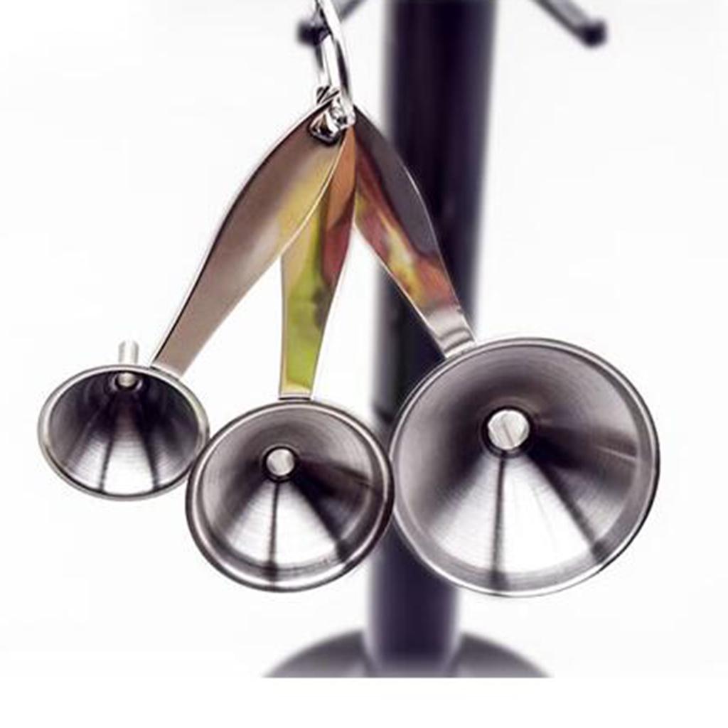 Funnel Set with Long Handles Stainless Steel Set of 3 for Home Kitchen
