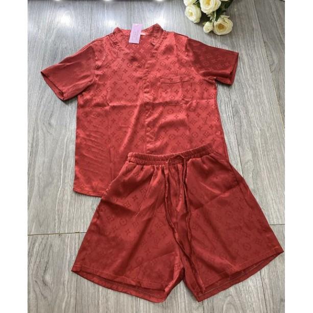 Đồ Bộ Mặc Ở Nhà. Sét Bộ Bijama Đùi Lụa Gấm Siêu Xinh Loại 1. Họa tiết màu sang chảnh . Size cho khách 40_60kg