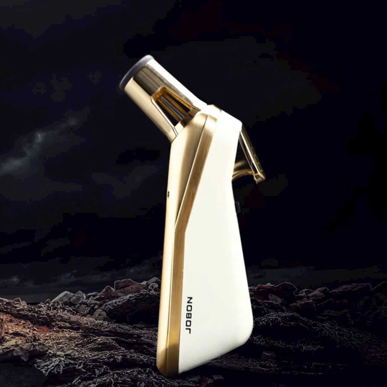 Vỏ hộp quẹt bật lửa khò để bàn 1 tia ZB-8002, có chốt khóa ga an toàn