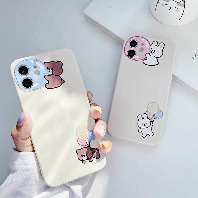 Ốp dẻo mịn họa tiết cute bảo vệ camera cho 6 đến lPhon 12 promax