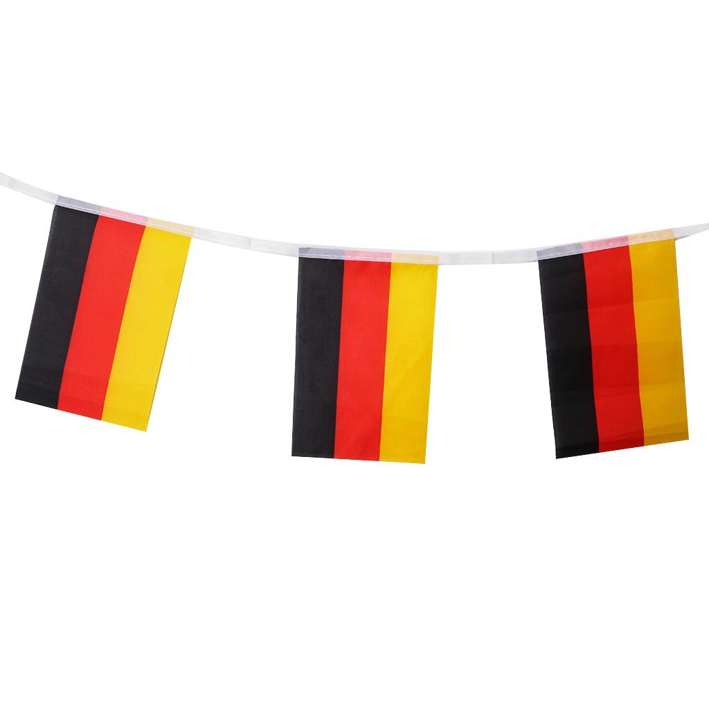 Germany Nation Flag Banner 14x21cm 5.5 Meters String Flag Sport Bars Decor