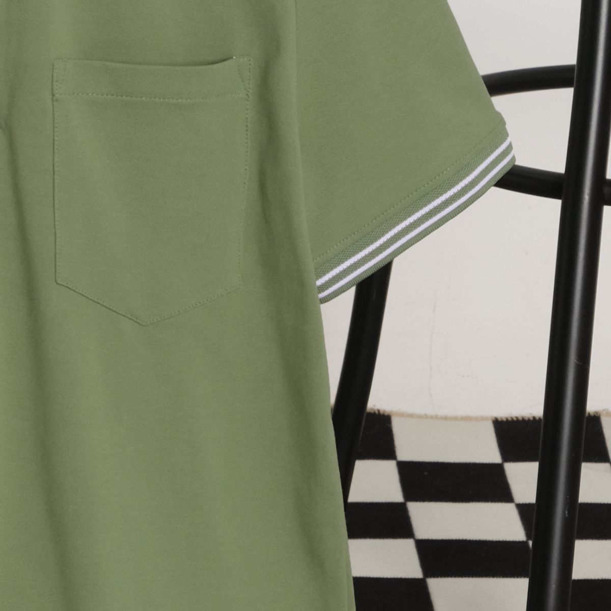 Áo thun polo basic cotton nam Simple &amp; Basic, mềm mịn, thấm hút mồ hôi tốt, mau khô, màu rêu