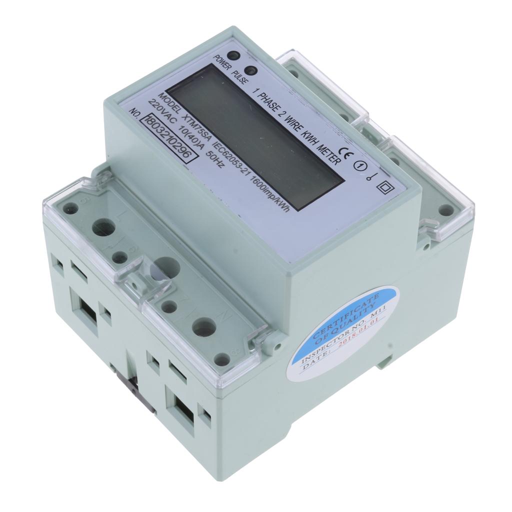 Xuất Khẩu Loại MÀN HÌNH LCD 35mm DIN Đường Sắt Tiêu Chuẩn Năng Lượng Điện Tử Đồng Hồ Thông Minh 50-60Hz