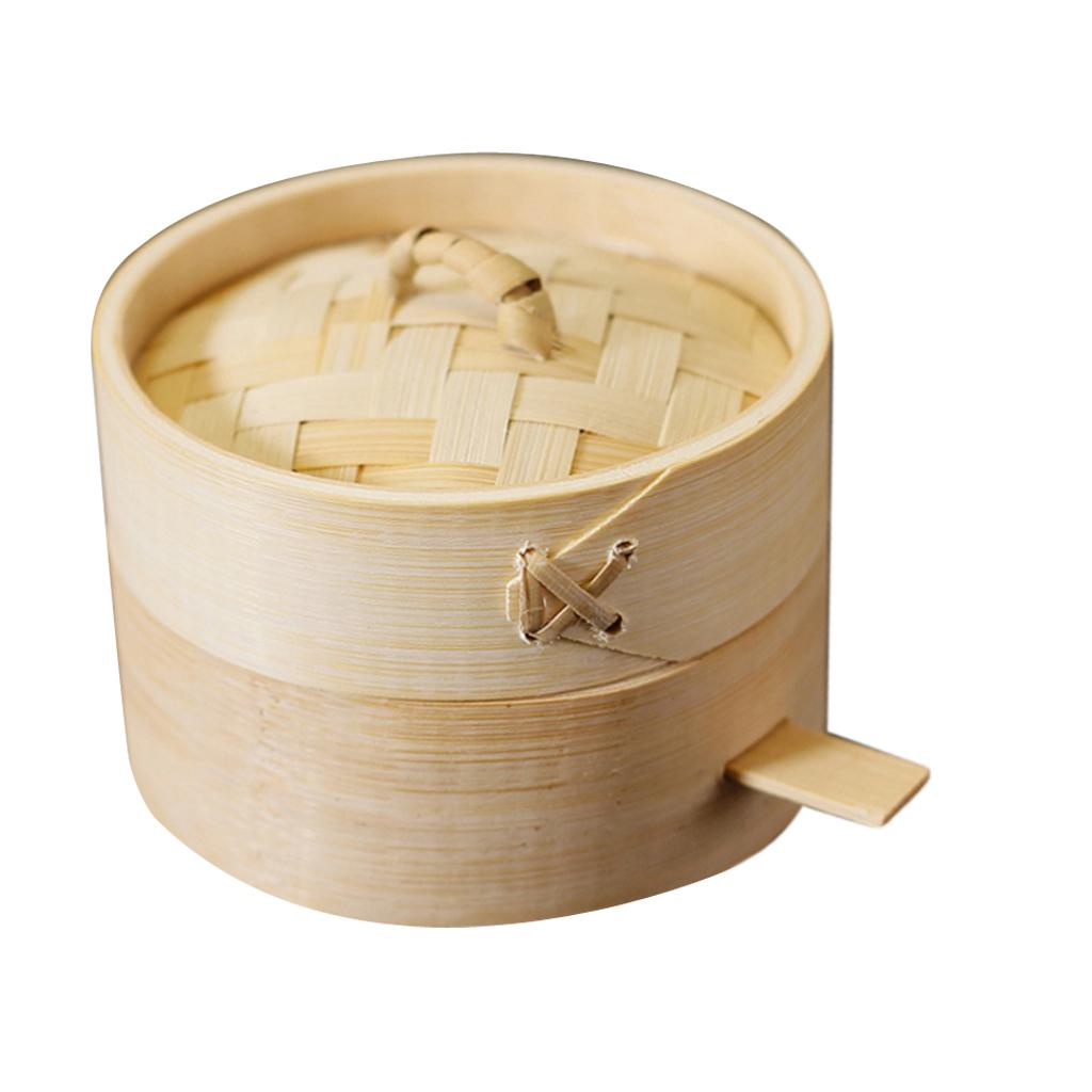 Kitchen Bamboo Steamer Basket Food Steamer for Dim Sum Dumpling