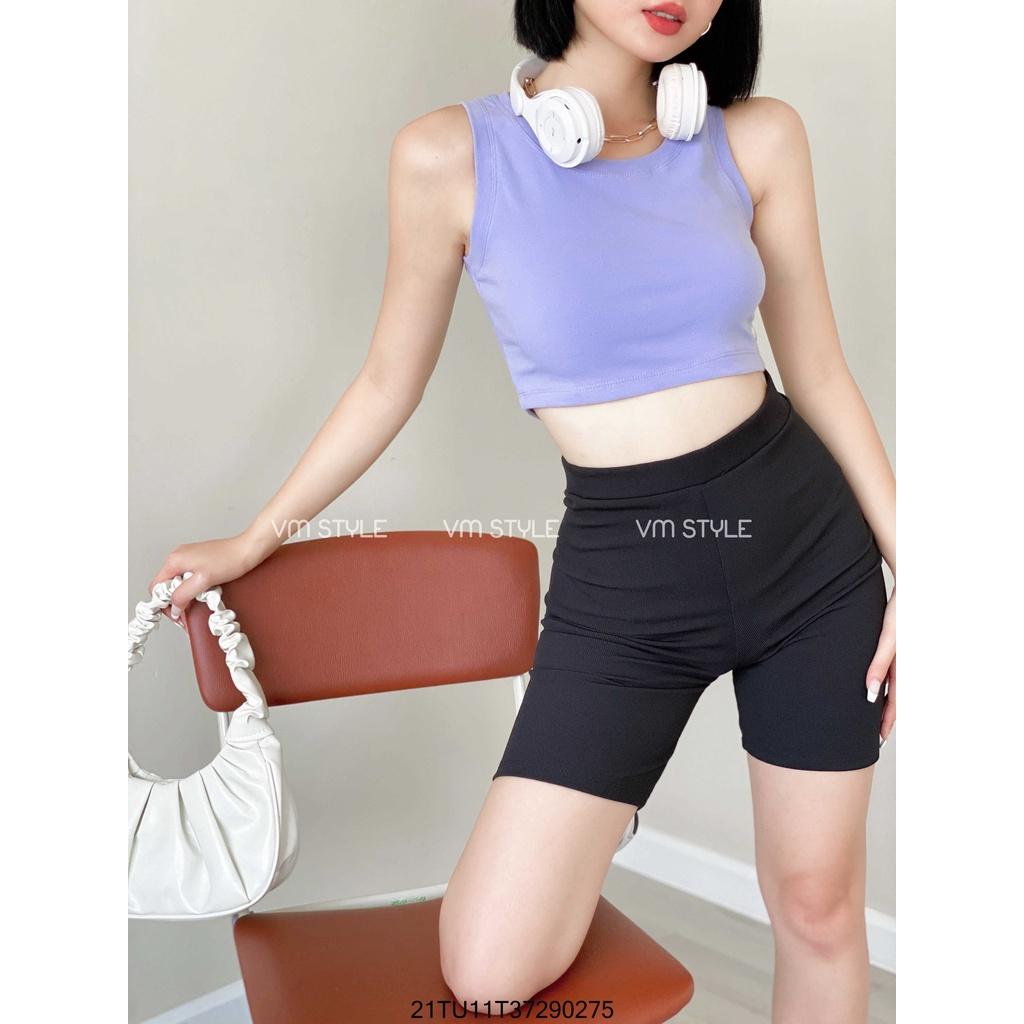 Áo thun sát nách trơn croptop trẻ trung, năng động thời trang ulzzang Hàn Quốc VM STYLE 21TU11T372902