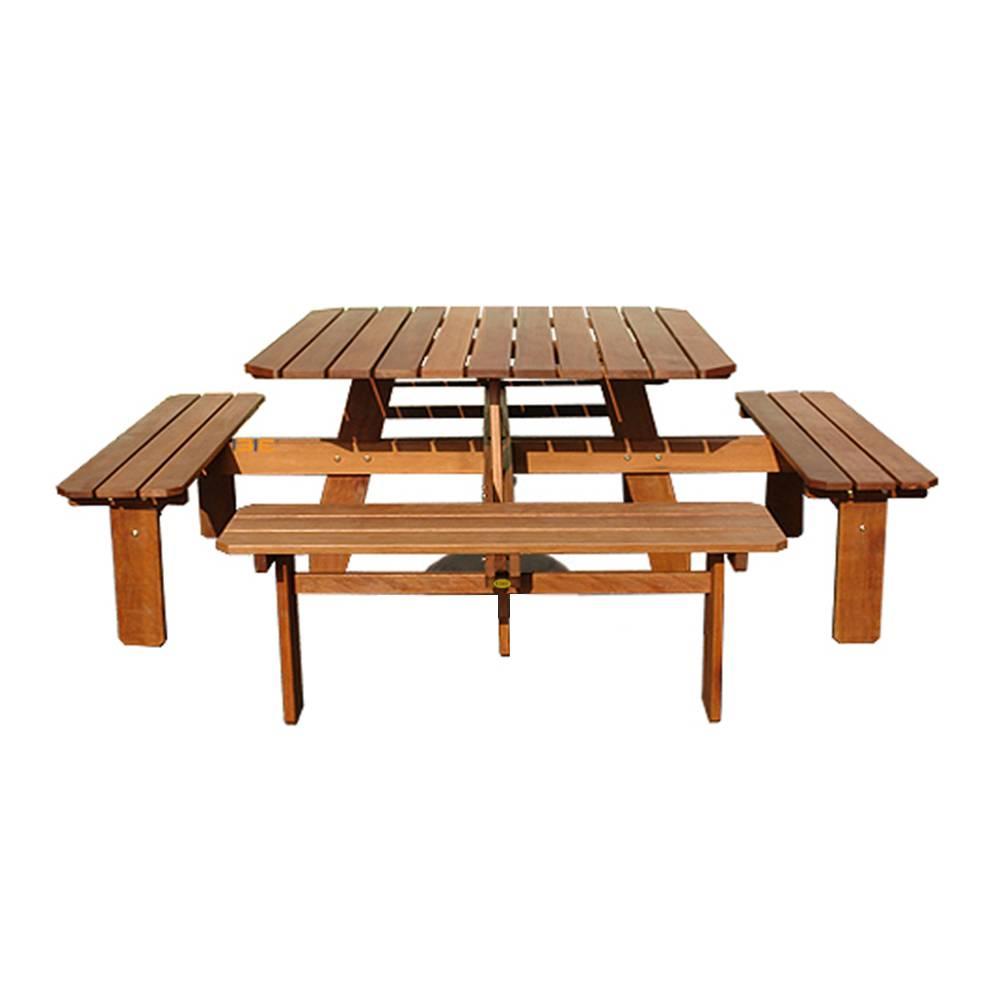 Bộ Bàn Vuông Lampung 8 Chỗ IBIE NT3028 (110 x 110 x 74 cm)
