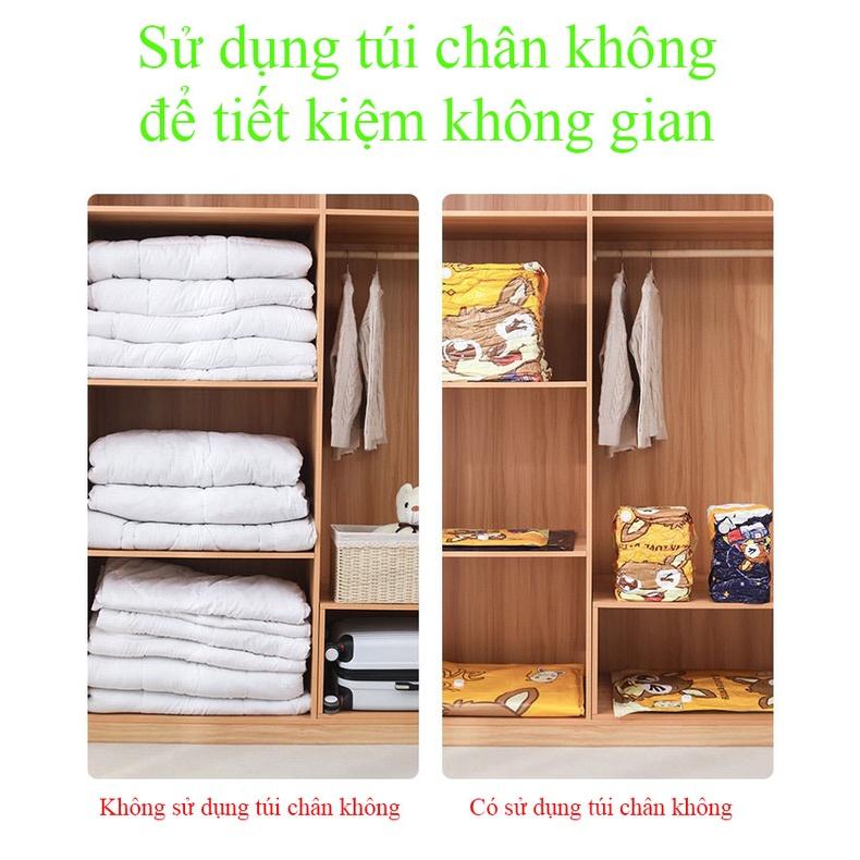 Bộ 4 Túi Hút Chân Không Size 50x40cm 100x80cm LOVE LIFE tặng máy hút chân không 220V ️ FREESHIP ️