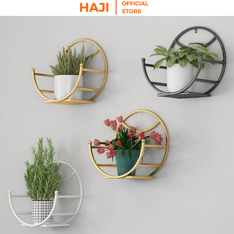 Kệ đựng chậu cây trang trí khung thép chịu lực tốt decor không gian phòng khách xinh xắn HAJI NA16