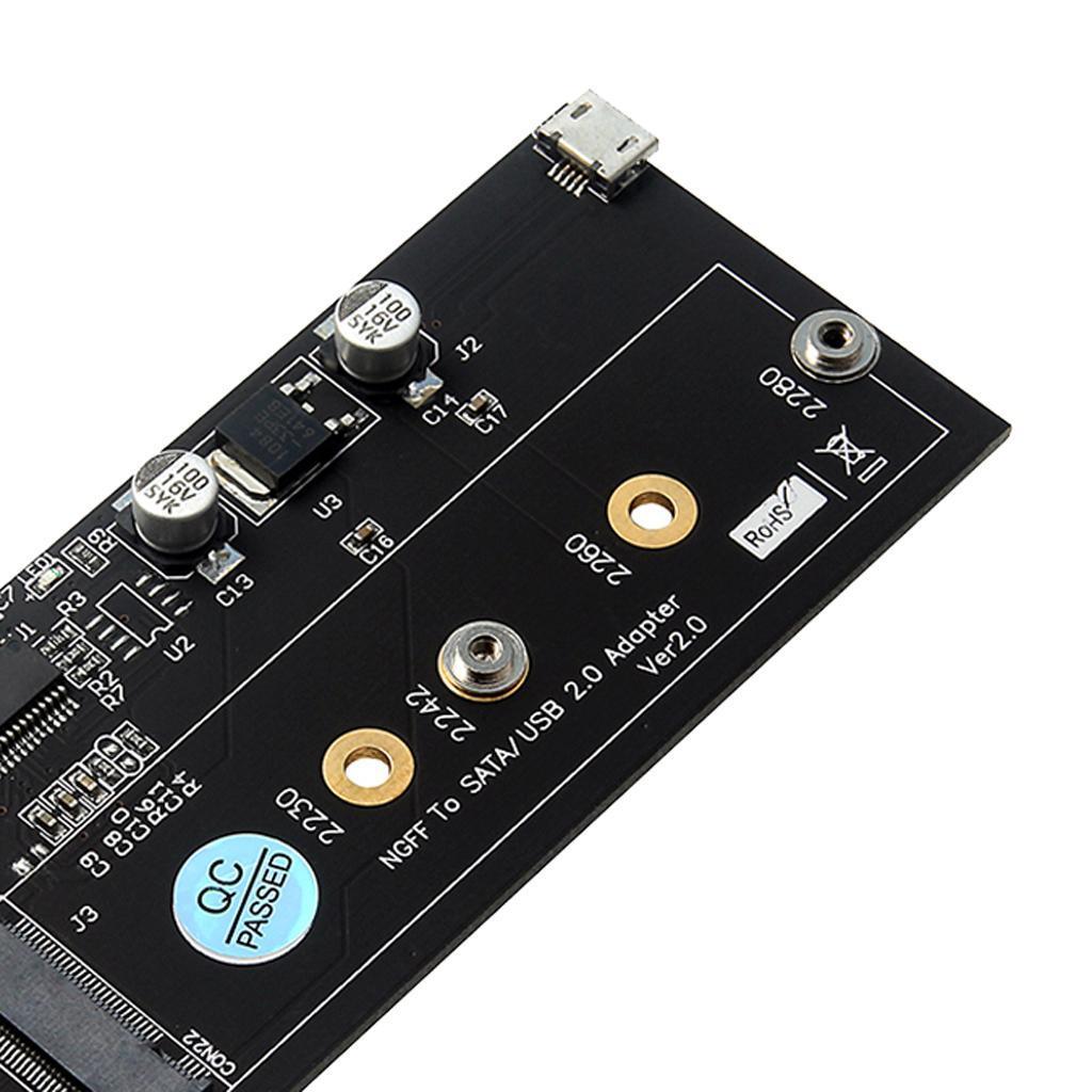 M.2 NGFF to SATA Converter Card For 2230/2242/2260/2280mm M.2 SSD Hard Drive