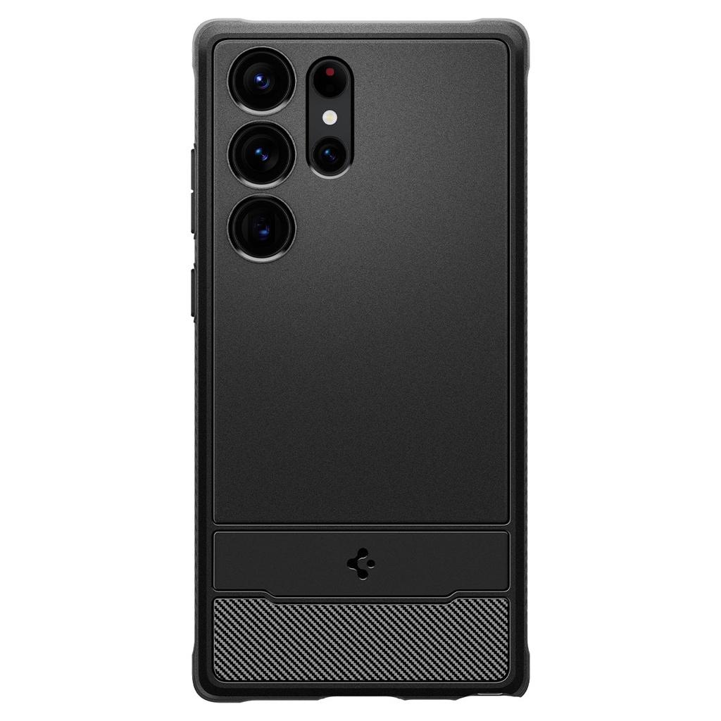 ỐP LƯNG CHO SAMSUNG GALAXY S23 ULTRA SPIGEN RUGGED ARMOR MATTE BLACK MỎNG NHẸ Polyurethane nhiệt dẻo - HÀNG CHÍNH HÃNG