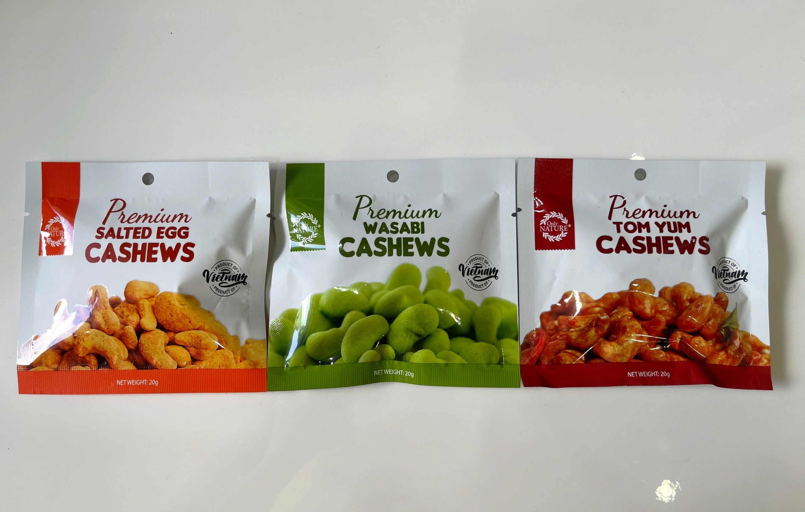 Hạt Điều Wasabi Only Nature 20gr / Túi Hàng Việt Nam Xuất Khẩu
