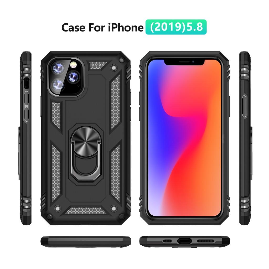 Ốp lưng cho iPhone 11 Pro chống sốc 2 lớp kèm nhẫn xoay làm giá đỡ