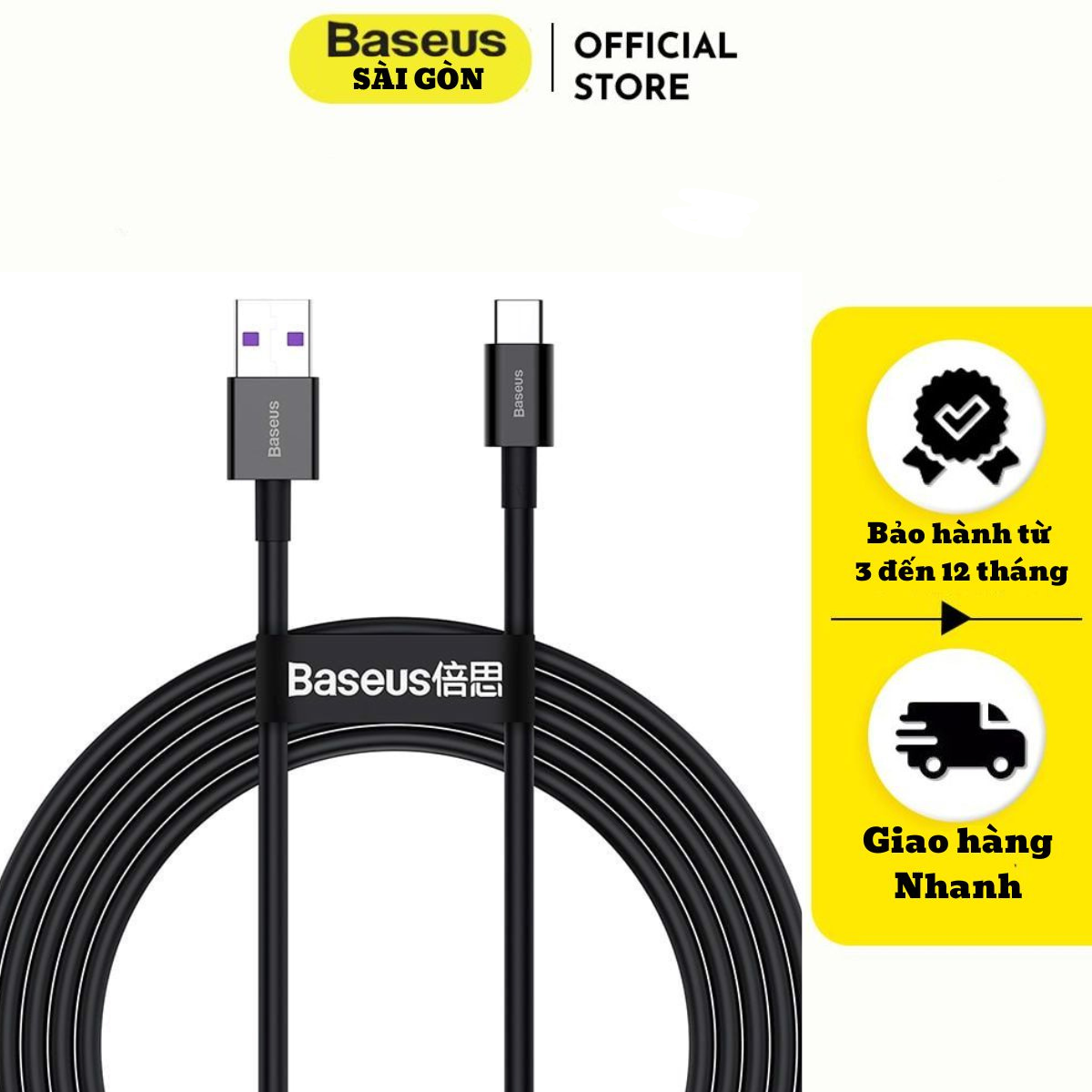Cáp sạc nhanh Baseus Superior Series USB-Type C 100W CAYS - Hàng chính hãng