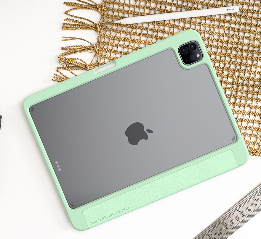 Bao da dành cho iPad Pro 11 2020/2021 hiệu Nillkin Bevel Leather chống sốc, Có Khay Để Bút - Hàng Chính Hãng