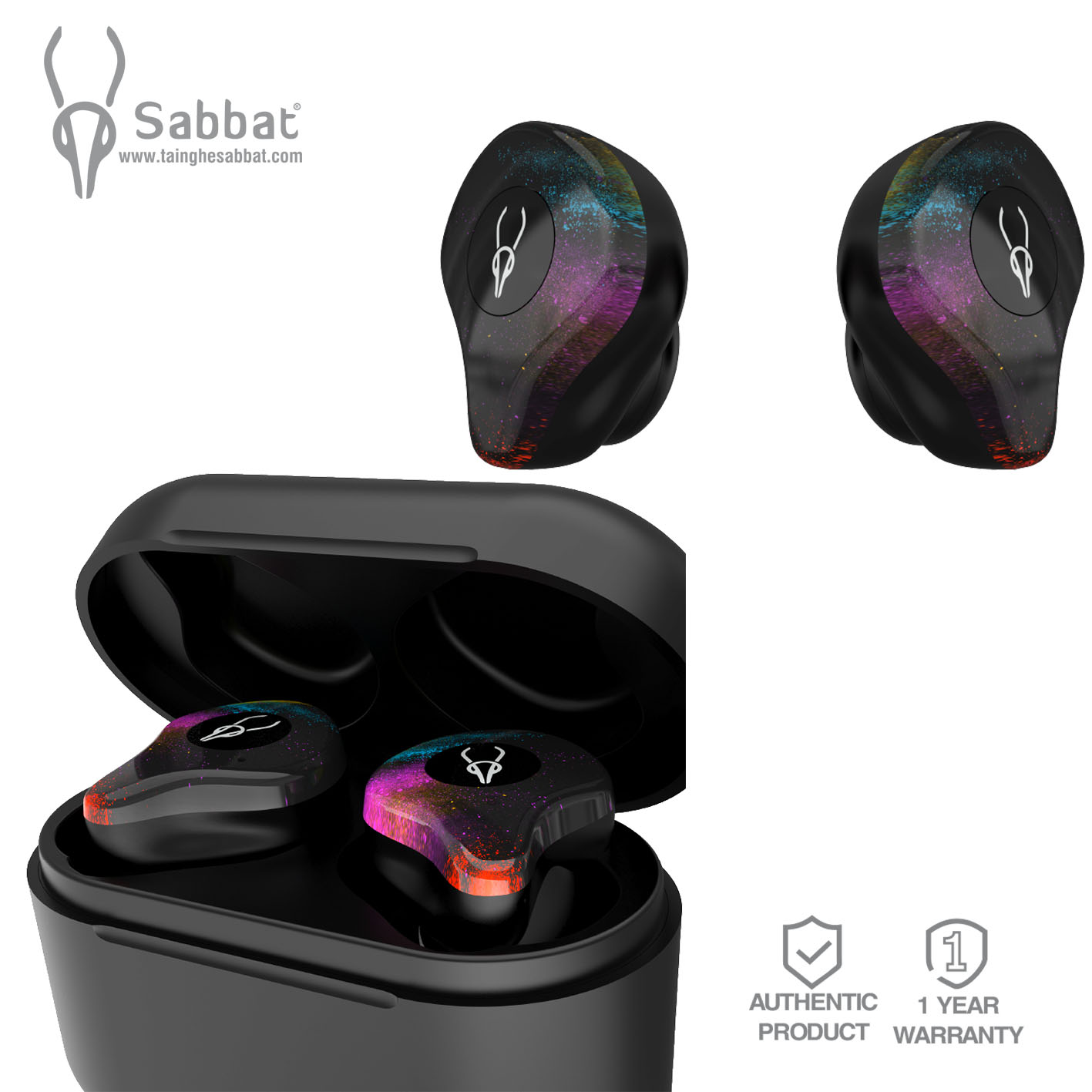 Sabbat X12pro tai nghe bluetooth V5.0 âm trong bass sâu nghe gọi trên 8h - Hàng chính hãng