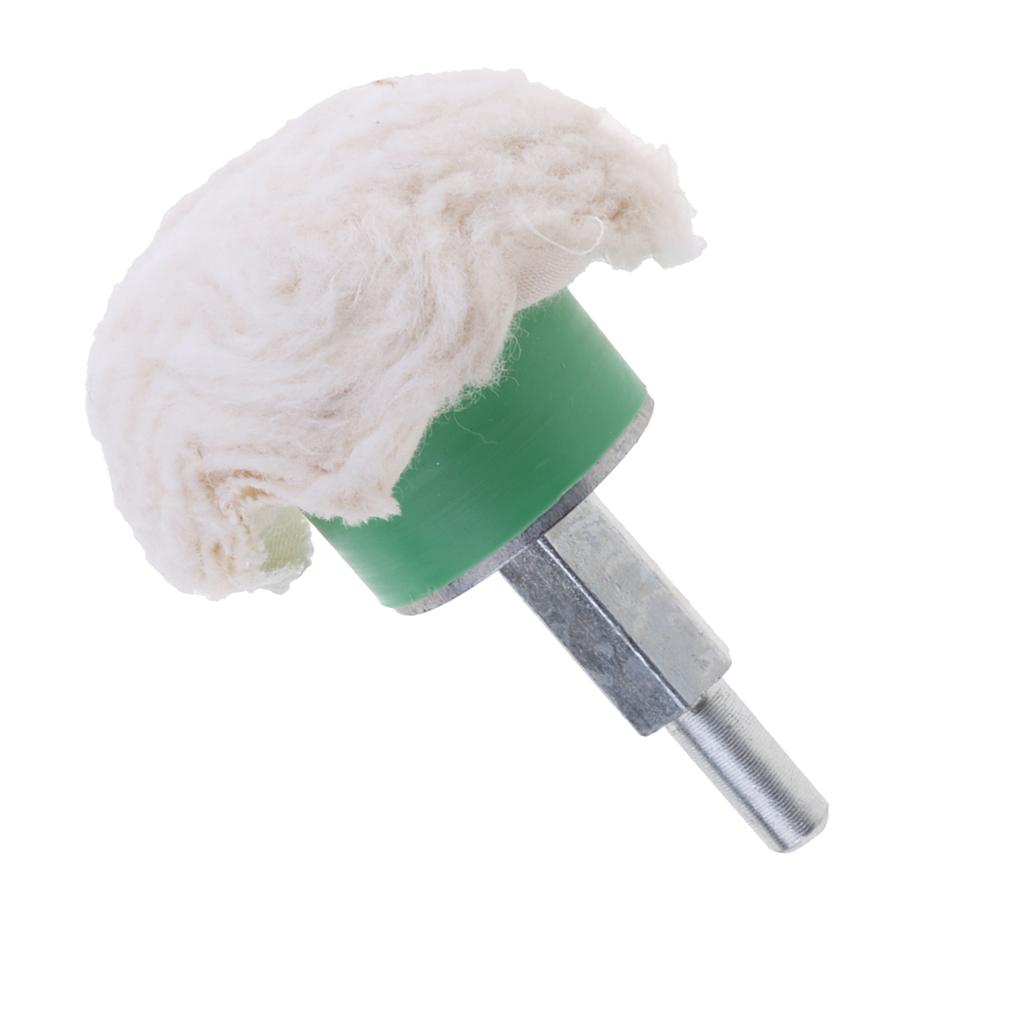 Mounted Cotton Soft Fine 6mm Shank Polishing Wheel Rotary Tools 45x20mm