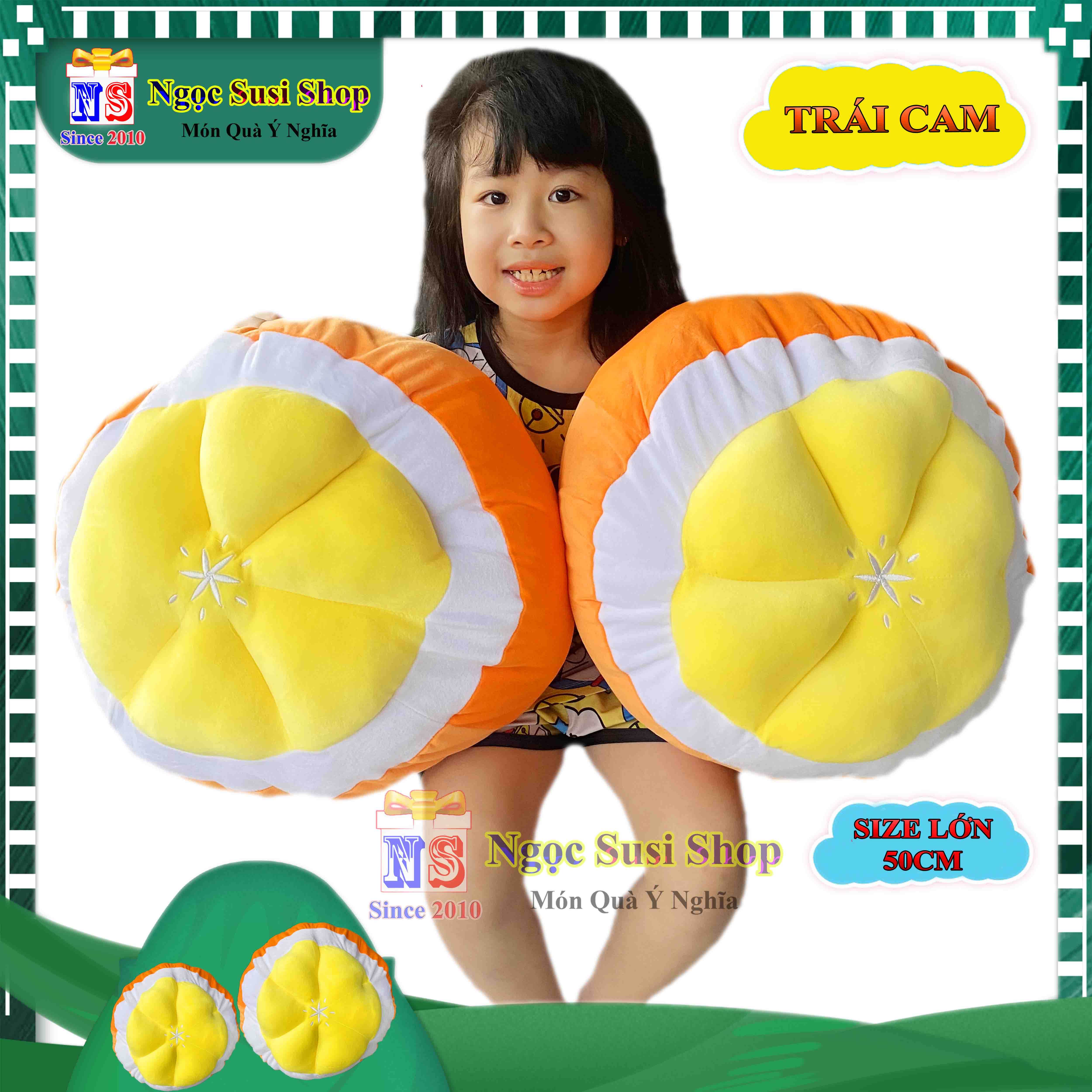 GẤU BÔNG TRÁI CAM SIÊU TO ÔM NGỦ TRANG TRÍ - THÚ BÔNG HÌNH TRÁI CAM SIÊU MỀM NHẸ