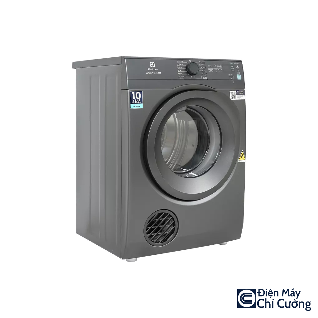 Máy Sấy Thông Hơi Electrolux 8.5kg UltimateCare 300 EDV854N3SB Màu Xám 8.5kg - Lồng giặt chuyển động luân phiên, giảm nhăn đến 32%, giảm hao mòn, giảm phai màu tới 80% [Hàng chính hãng]