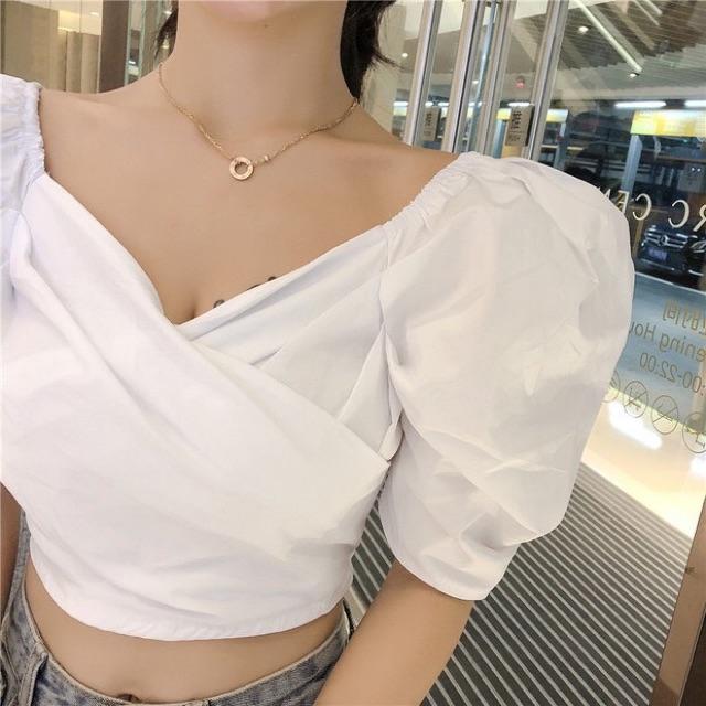 Áo croptop kiểu bánh bèo siêu hot - carotshop